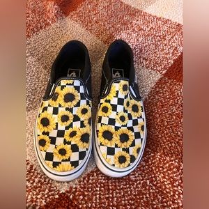 Sunflower checkered vans